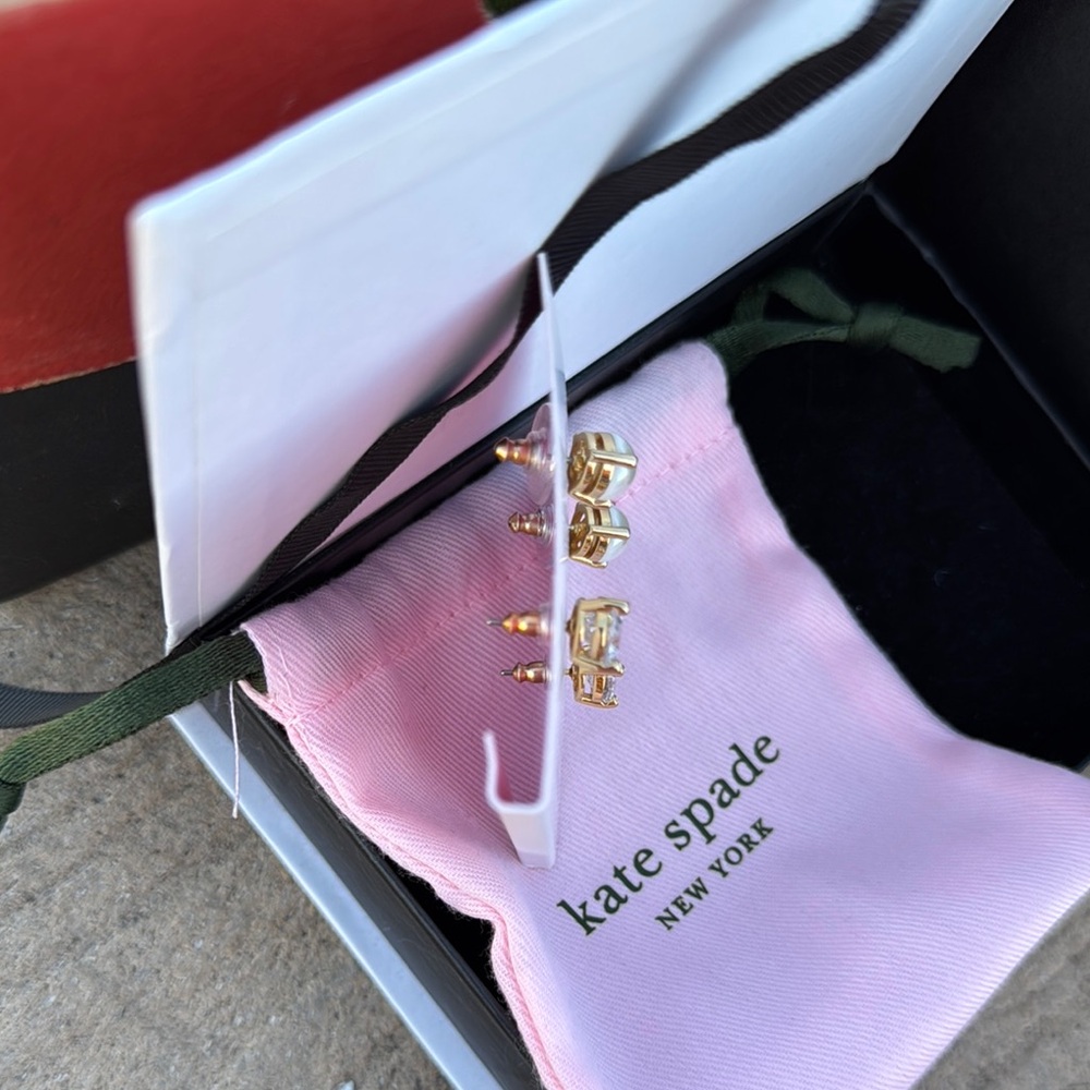 kate spade Gold and Silver Stud Earrings Set - Picture 4 of 4